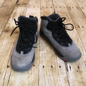 Nike Air Jordan 10 X Grey Black Size 4Y Sneakers